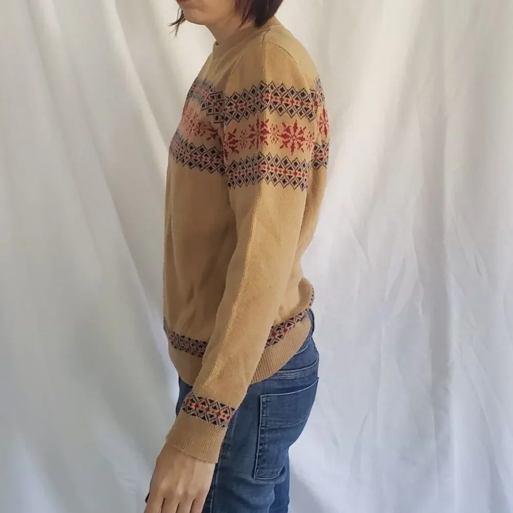 70s Tan, Red, and‎ Blue Sweater